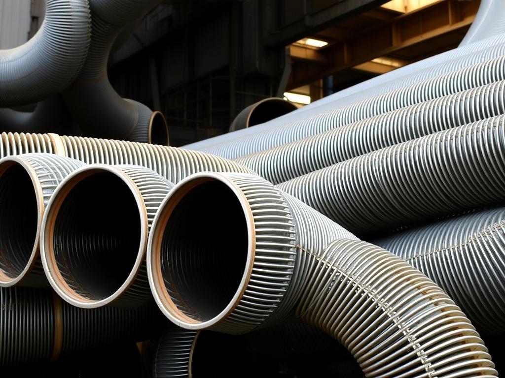 double-walled corrugated pipesфото