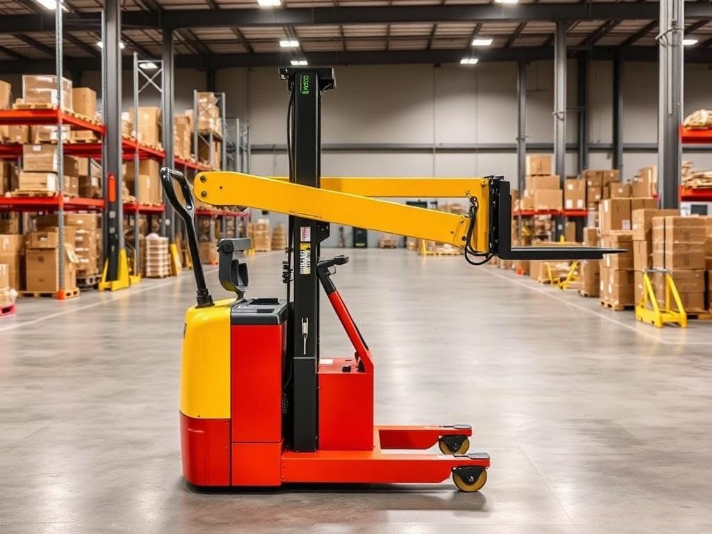 Mini reach truck for warehouse use Mini reach truck for warehouse useфото
