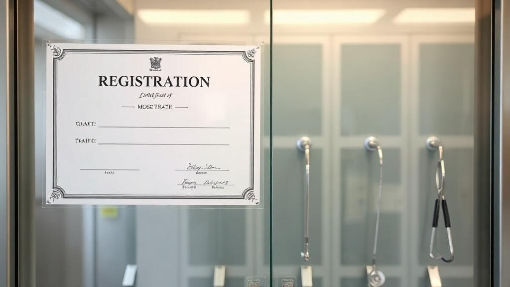 Registration certificate for a medical cabinetфото